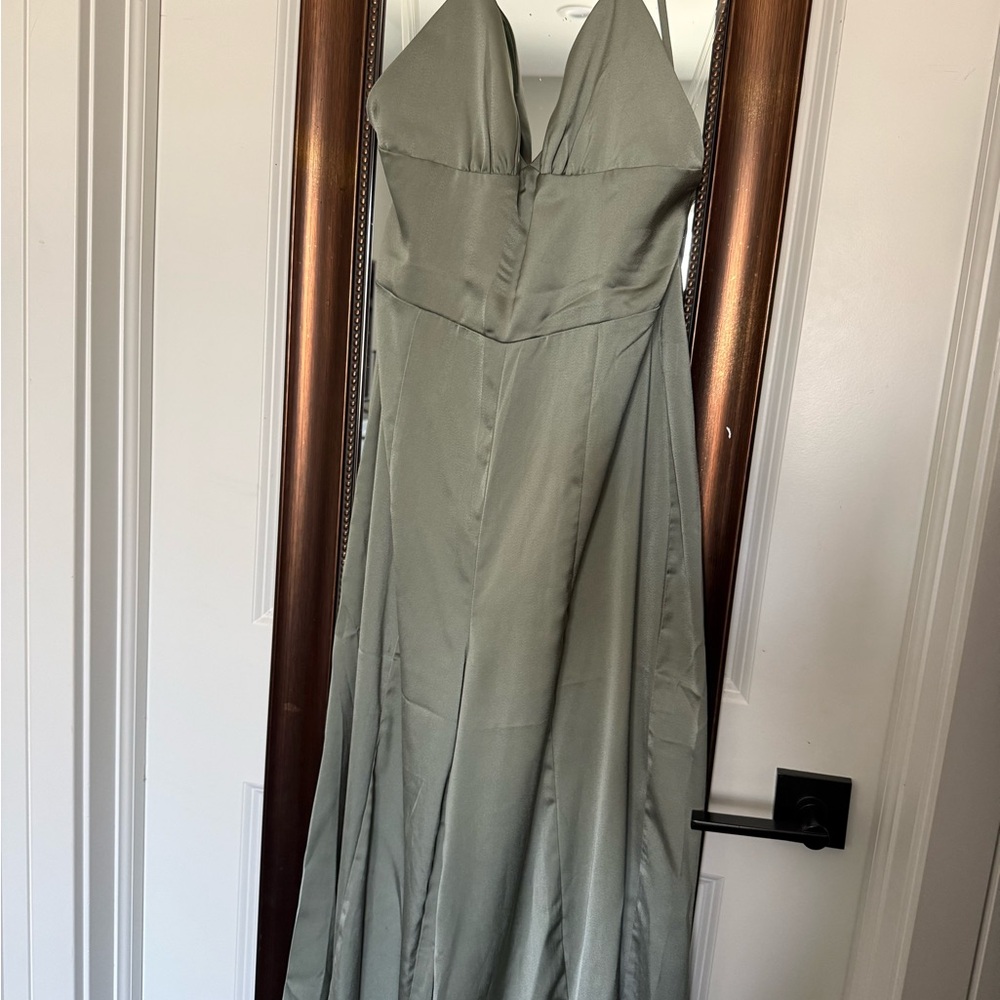HYFVE Strapless Sage Green Dress